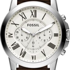 Fossil Grant FS4735 Herenhorloge 44 mm Zilverkleurig