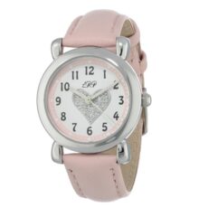 La Rosa Princesa Hart Pastel Roze Kinderhorloge Meisje Leer - Ø 27 mm - Verstelbaar - Leren Band - Quartz Horloge - Japans Uurwerk - Analoog