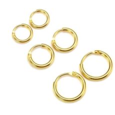 La Rosa Princesa Set Oorringen Zilver verguld 10mm 12mm 14mm - Dames Oorbellen Gold plated